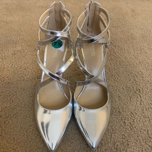 Michael Kors Silver Strappy Heels
